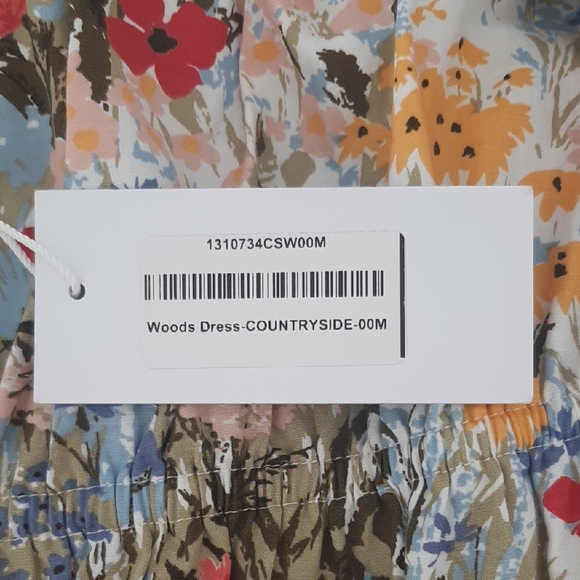 NWT💐REFORMATION💐CUTE Multicolor COTTON Floral Off-Shoulder Mini Dress Sz M - Picture 9 of 13